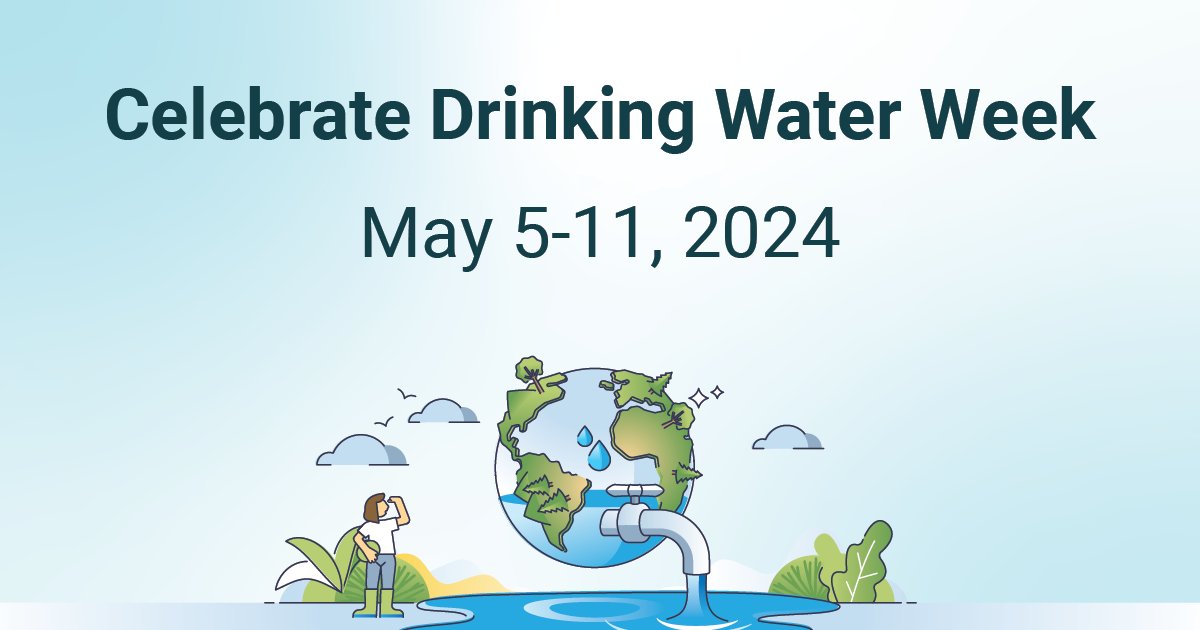 It's officially Drinking Water Week! The celebration highlights the importance of safe drinking water and recognizes the tireless efforts of water professionals who keep it flowing around the clock. #DrinkingWaterWeek #CANVAWWA #AWWA