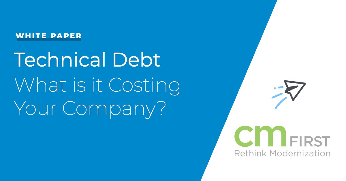 Technical Debt can be a silent killer that erodes your company's competitive edge. Our white paper, 'Technical Debt—What Is It Costing Your Company,' offers solutions you can take to the bank.  

ow.ly/3HA030jivST

#Modernization #TechDebt #DigitalTransformation