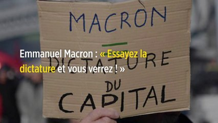 @CGT_RadioFrance @Charlineaparis @GMeurice @lesptitscastors Macron'Essayez la dictature et vous verrez.'
On a vu. #MacronDégage