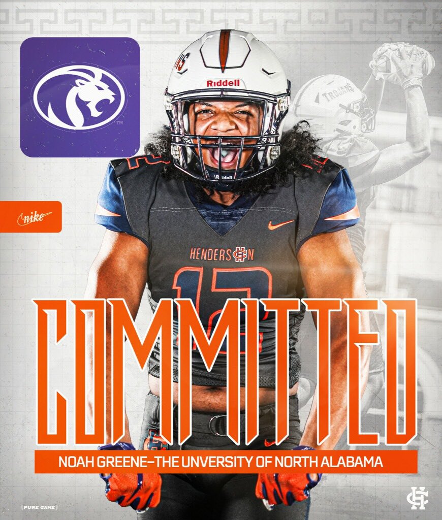 Noah_Greene (@noah__greene) on Twitter photo #AGTG💯🙏🏽Blessed to announce my commitment to play for the University of North Alabama!! Go Lions💜🤍! <a href="/CoachHambrite/">Quinn D. Hambrite</a> <a href="/KevinNJWewers/">Kevin Wewers</a> <a href="/BrentDearmon/">Brent Dearmon</a> <a href="/CoachTreyPage4/">Trey Page</a> #AGTG💯🙏🏽Blessed to announce my commitment to play for the University of North Alabama!! Go Lions💜🤍! <a href="/CoachHambrite/">Quinn D. Hambrite</a> <a href="/KevinNJWewers/">Kevin Wewers</a> <a href="/BrentDearmon/">Brent Dearmon</a> <a href="/CoachTreyPage4/">Trey Page</a>