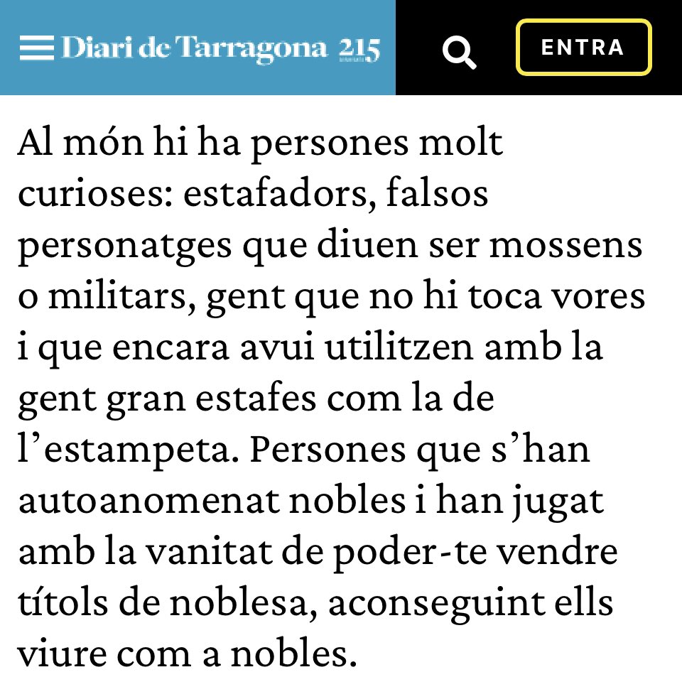 eduardboada's tweet image. L’art d’ensarronar: “Jo vaig conèixer a un «mossèn» de #Riudoms que va sovintejar molt #CasaBoada.” @diaridtarragona #HistòriesdeCasaBoada #Tarragona 
🗞️diaridetarragona.com/movil/tarragon…