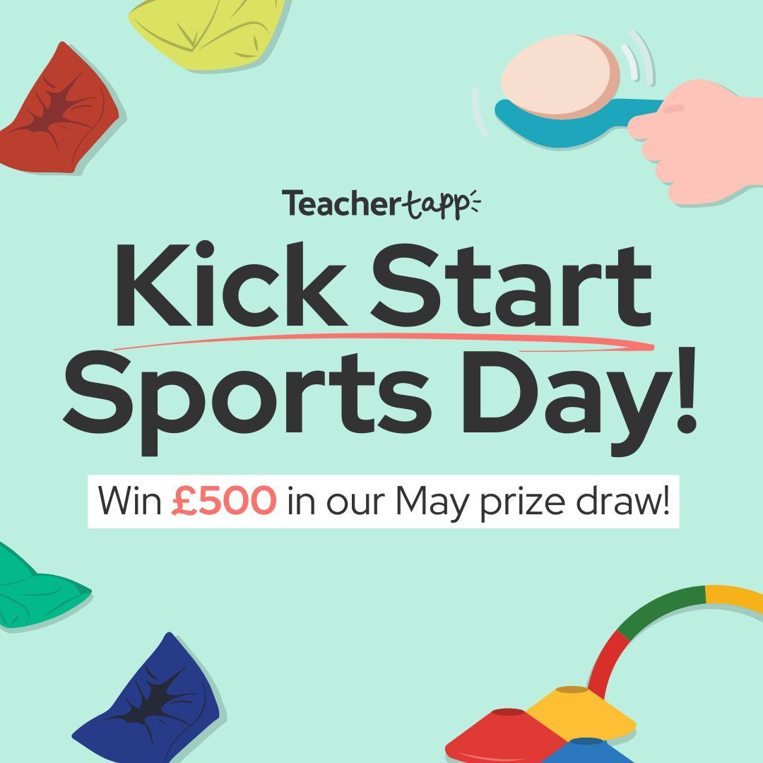 Tappers! Want to win £500 towards your school’s sports day? For every 3 days in a row you answer on the app, you’ll receive a ticket for our May Prize Draw 🏅 Download the app today to start your streak! 👉 bit.ly/DownloadTeache…