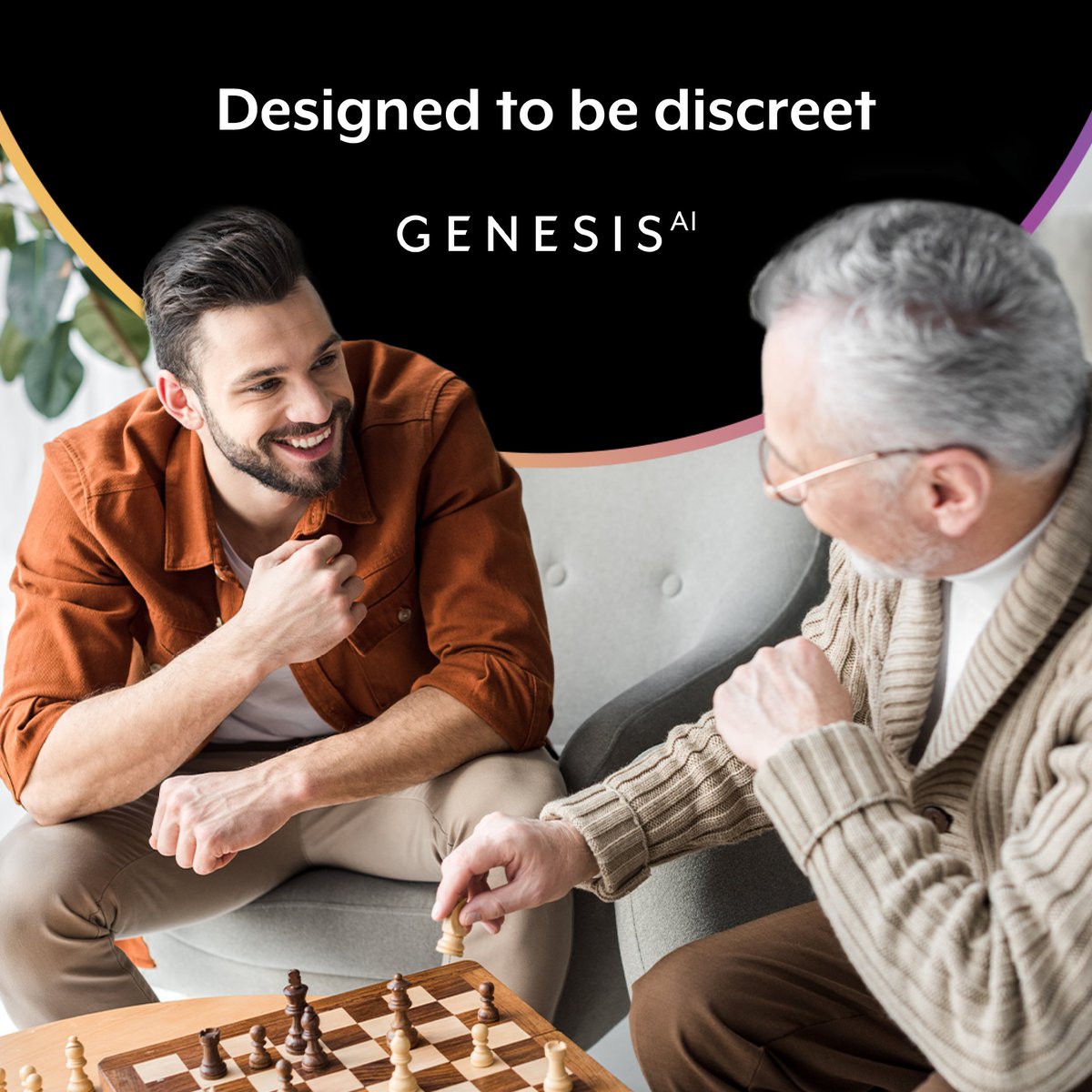 Experience comfort and discretion with Genesis AI hearing aids.
The new geometric design rests snug and conforms naturally behind the ear, making it barely noticeable to others.

#StarkeyMENA #HearingAidsSpecialist #HearingAids #HearingLoss #HearingLossAwareness
