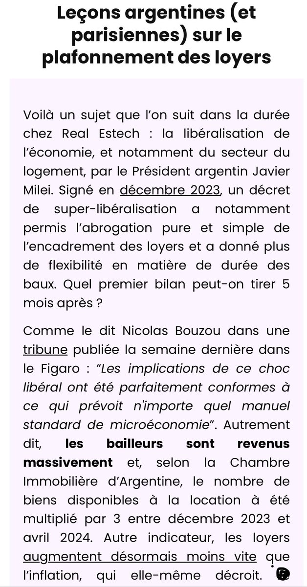 Ce matin sur Realestec, la newsletter de ⁦@RobinRivaton⁩. Nous avons choisi en France la voie de la collectivisation de notre immobilier : complexité administrative et réglementaire, encadrement des loyers, surtaxation, lgt social,…Mais il existe peut-être d’autres modèles