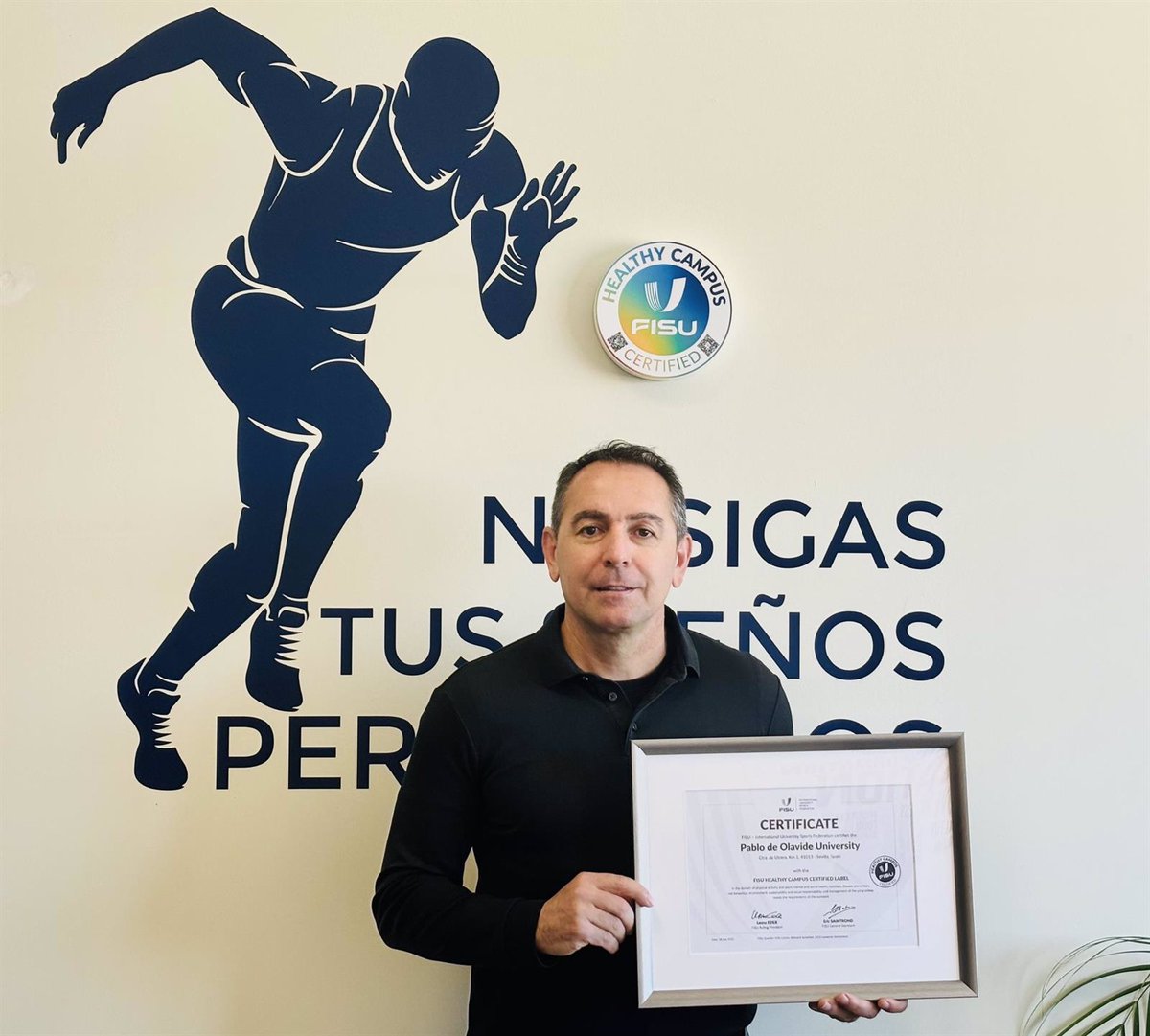 @pablodeolavide obtiene el certificado internacional ‘Healthy Campus-Bronze’ de la International University Sports Federation #talentoUPO #UPOsportTalent #becas #deporte 
lc.cx/gUINx-