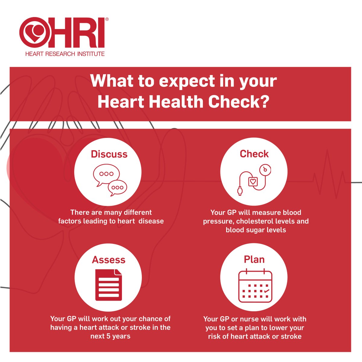 It's National Heart Week. ❤️ Heart disease is the leading cause of death in Australia. We encourage everyone to see their GP for a Heart Health Check. It could save your life. #heartweek #heartresearch #bloodpressure