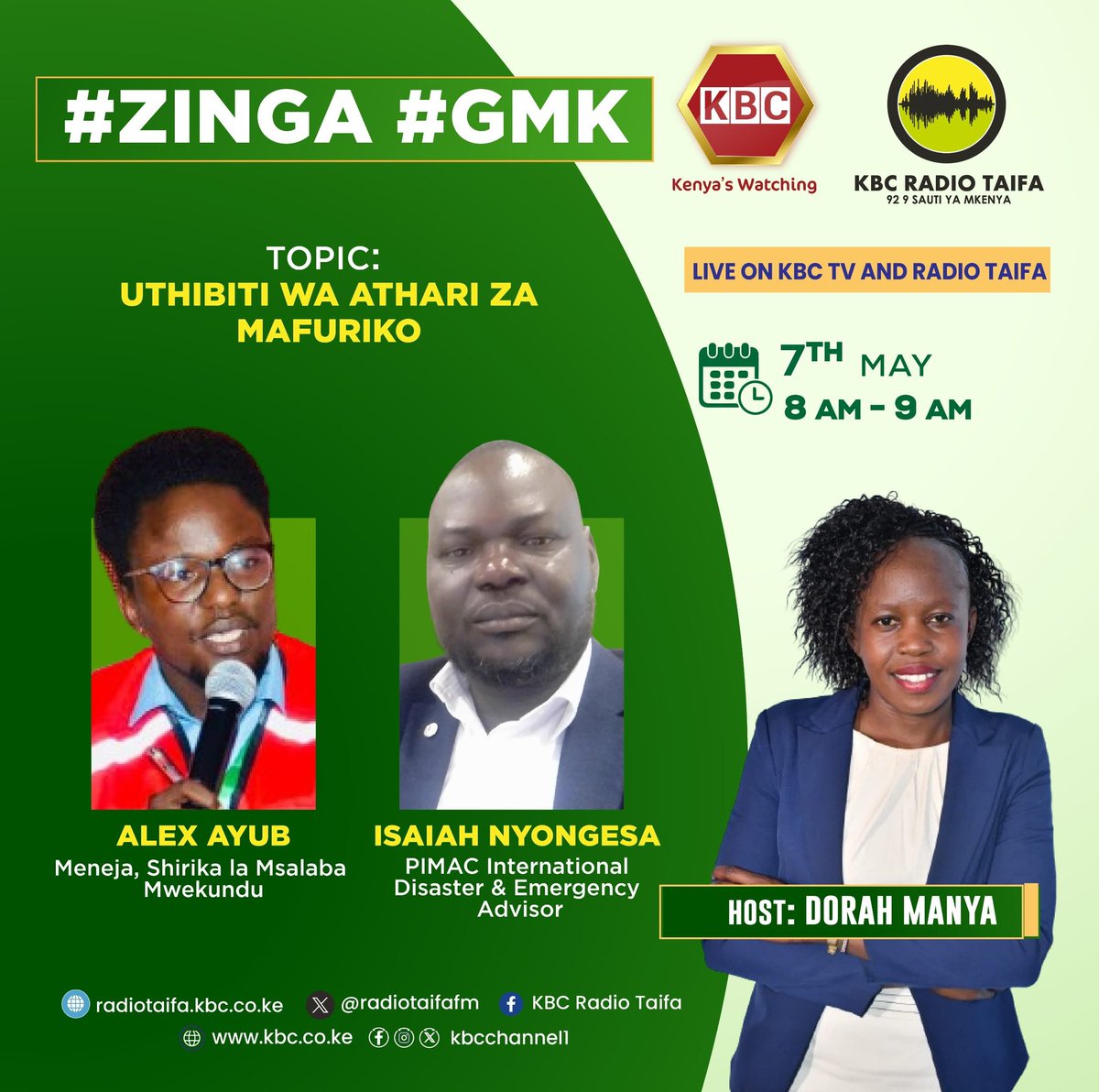 Kwenye Gumzo pevu hii leo #Zinga @RadioTaifaFM @DorahManya @mwamkondo