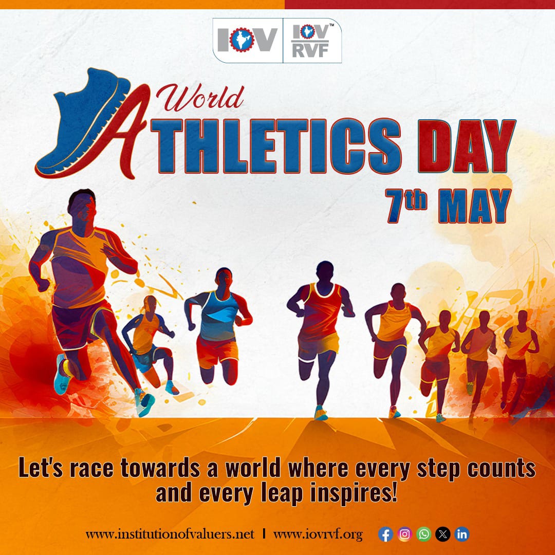 Push yourself beyond limits, and never give-up until the final buzzer. Happy World Athletics Day! 🏃‍♂️🥇 #WorldAthleticsDay #athleticsday #ProudIndia #AthleticSpirit #dedication #tracknation #india #bharat #sports #sportsperson #run #runner #IOV #IOVRVF #institutionofvaluers