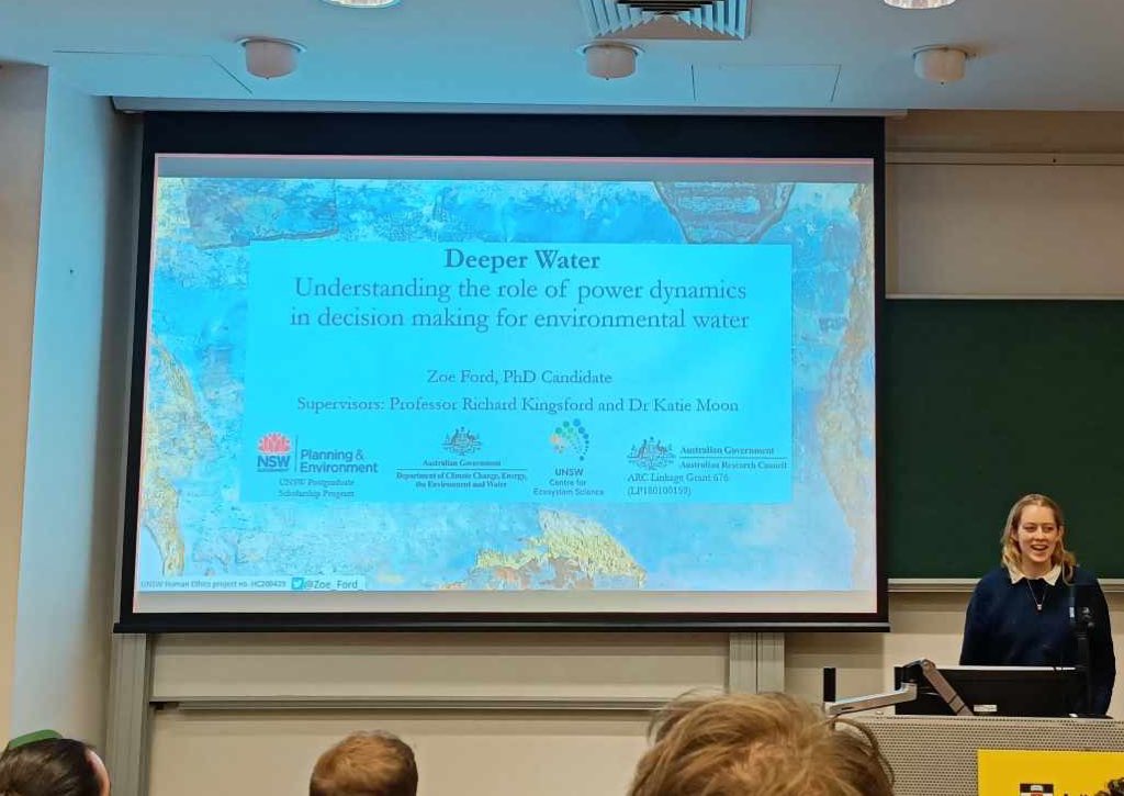 Loved presenting my research last week at the @unswbees postgraduate research forum. 

This is my favourite PhD chapter 😊 looking at the role of #powerdynamics in #environmentalwater delivery for #RAMSAR wetlands 

@RamsarConv @CES_UNSW