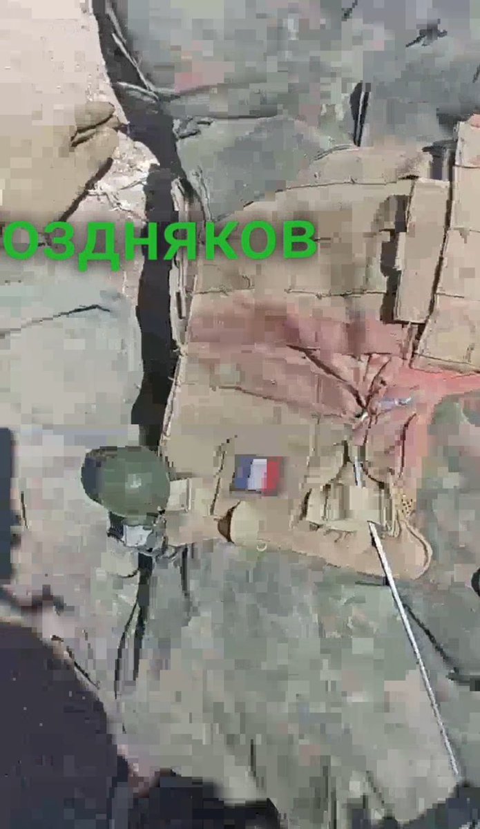 LES DÉPUTÉS ON VOUS VOIT !
Près de Belogorovka, en RPL, les soldats russes ont découvert le corps d'un soldat combattant côté ukrainien, portant en chevron le drapeau français.