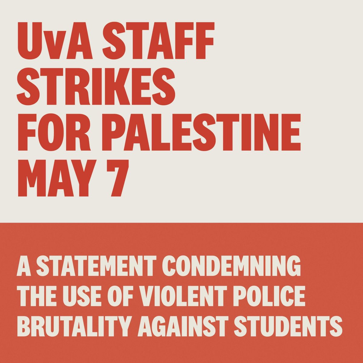 UvA staff strikes for Palestine May 7

A statement condemning the use of violent police brutality against students