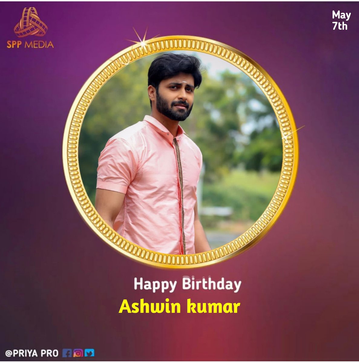 Happy Birthday to the incredibly talented #Ashwinkumar!💫@i_amak @PRO_Priya @spp_media
