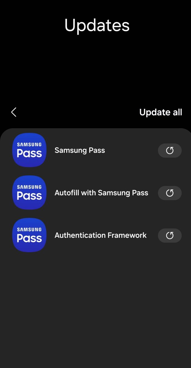 Hey Galaxy Users 👋 

Apps updates are available in Galaxy Store!!

• Samsung Pass, Autofill & Framework 

Share with your galaxy friends 😉

#GalaxyS23Ultra 
#GalaxyS23
#OneUI6 #GalaxyS24