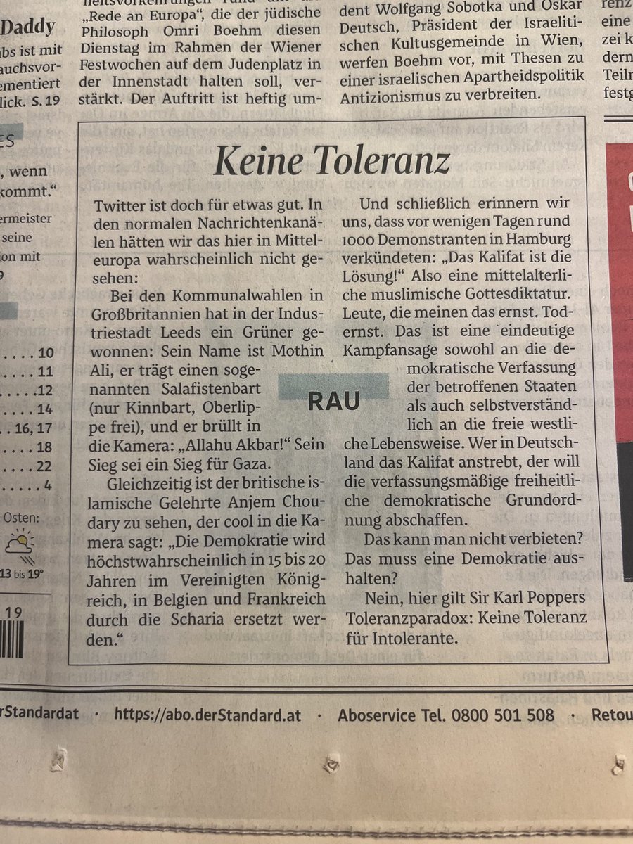 Hätte nicht gedacht, dass ich dem Rauscher vom ⁦@derStandardat⁩ einmal Recht geben werde.