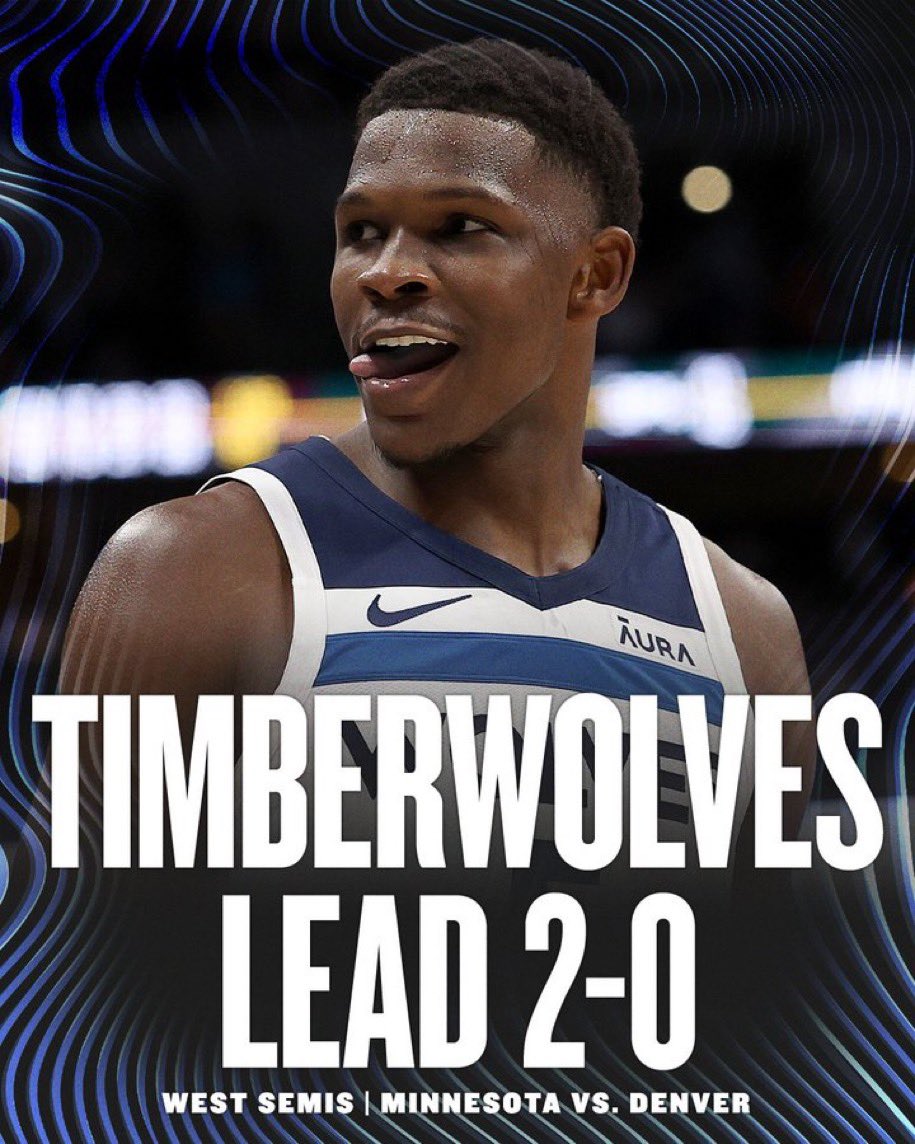 Oj oj, Minnesota spelar basket som aldrig förr. Fullkomligt ÄGER Denver & har 2-0 i matcher. Vem ska stoppa dem? @nba  @Timberwolves @nuggets @basketse