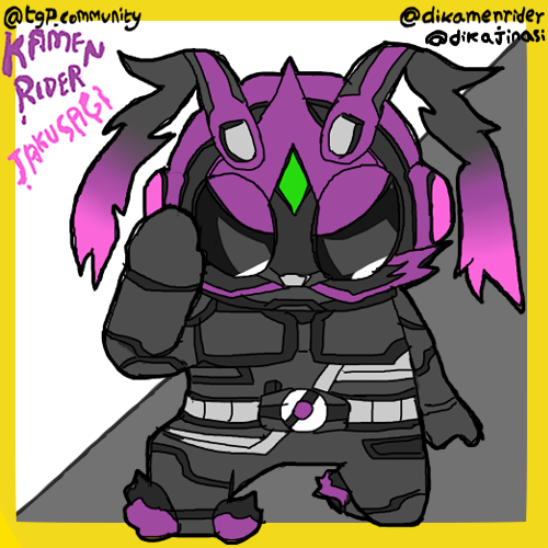 dikamenrider's tweet photo. Kamen Rider Jakusagi - Chibi
Owner : ME
"ENTRY" ૮ ˶•~•˶ ა
Danger, A violet bunny with malicious intent. Feet fluff increase stealth.
#仮面ライダーギーツ #DGP不正参加 #デザイアエントリー #オリジナルライダー #kamenridergeats #kamenridergeatsoc #entryform #chibi #doodle #evil https://t.co/eENFFfFRU2