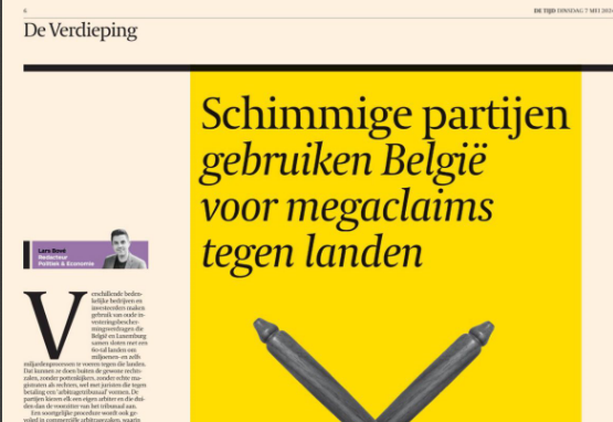 Mooi artikel in De Tijd vandaag over louche systeem dat vooral gebruikt blijkt te worden door postbusbedrijven, Russische oligarchen, corrupte bedrijven, etc. Voorstel <a href="/StafAerts/">Staf Aerts</a>  om einde aan dit systeem te maken werd  weggestemd door <a href="/de_NVA/">N-VA</a> , <a href="/openvld/">Open Vld</a>  en <a href="/cdenv/">cd&v</a> (1/x)