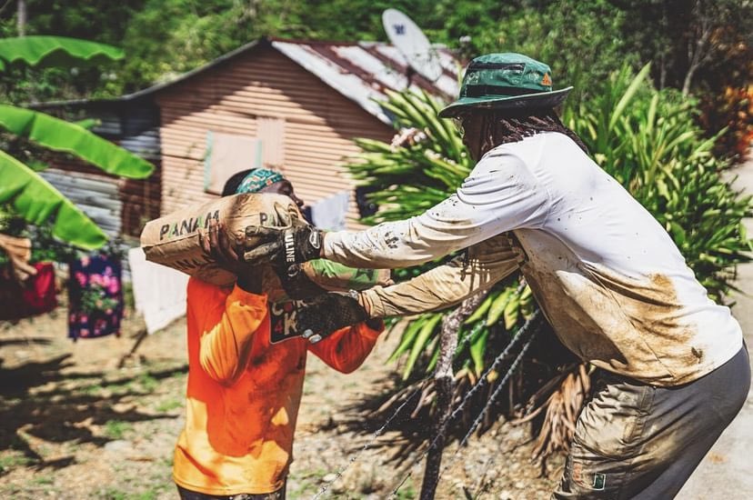 “We’re really connecting with the locals. The kids in town showed me a couple of their favorite songs and we listened and danced to them while we worked.” — Terrell Walden II