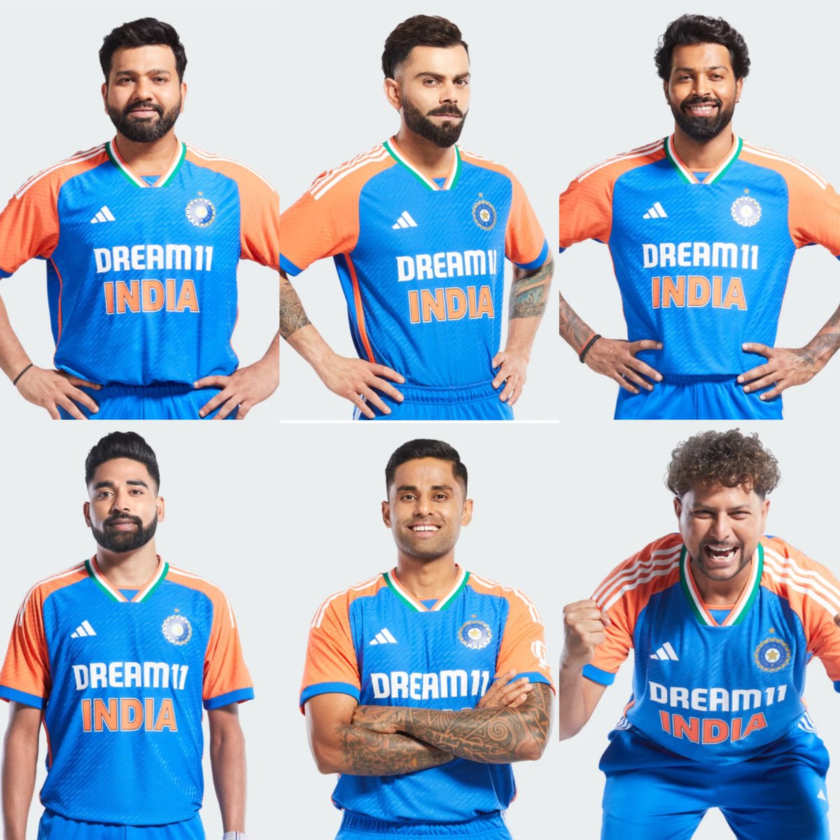 T20 World Cup 2024: Rohit Sharma, Virat Kohli, Hardik, Surya, Siraj, and Kuldeep in Team India's New Jersey 

- TEAM INDIA READY TO CREATE HISTORY. 🏆