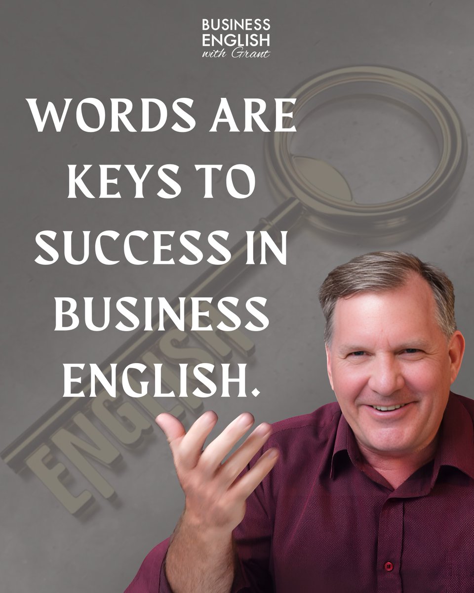 Words are keys to success in business English. Know their true power! 🗝️📈 

#NuanceInBusiness #PowerOfWords #EnglishMastery #BusinessGrowth #LanguageLearning #BusinessEnglishWithGrant