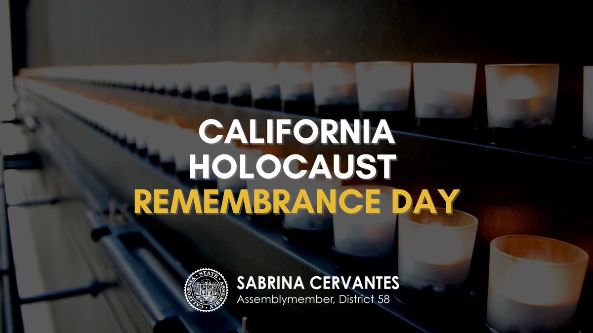 Today on California Holocaust Remembrance Day, we honor the 6 million Jews, and the millions of other victims, who lost their lives in the Holocaust.