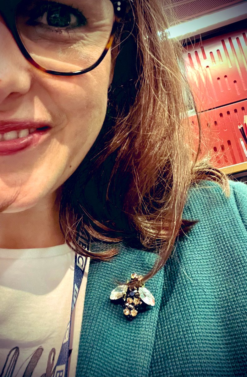 Good morning! Breakfast on @BBCRadio3 is brought to you by the letter B. We have the usual suspects, Bach, Beethoven, Brahms, then also Bargiel (everyday's a school day), and bees. Hence my Bee Broach. Bank holiday’s over friends, it’s back to business.