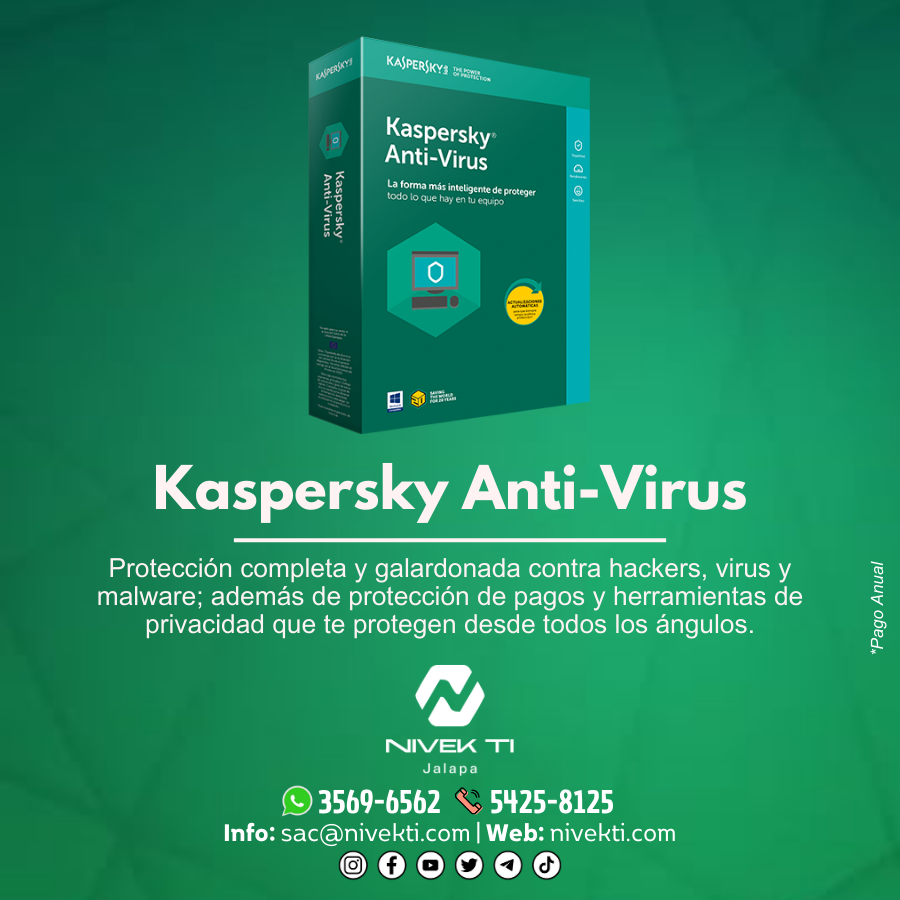 #Antivirus
Protección completa y galardonada contra hackers, virus y malware | 𝗪𝗵𝗮𝘁𝘀𝗔𝗽𝗽: 📷 3569-6562 | 𝗦𝗼𝗽𝗼𝗿𝘁𝗲: 📷 5425-8124 | Instalación en #Jalapa