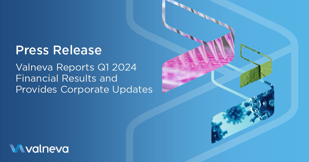 Valneva Reports First Quarter 2024 Financial Results and Provides Corporate Updates
valneva.com/press-release/…

Conference call webcast at 3 p.m. CEST/9 a.m. EDT today: edge.media-server.com/mmc/p/wrc2a7s3