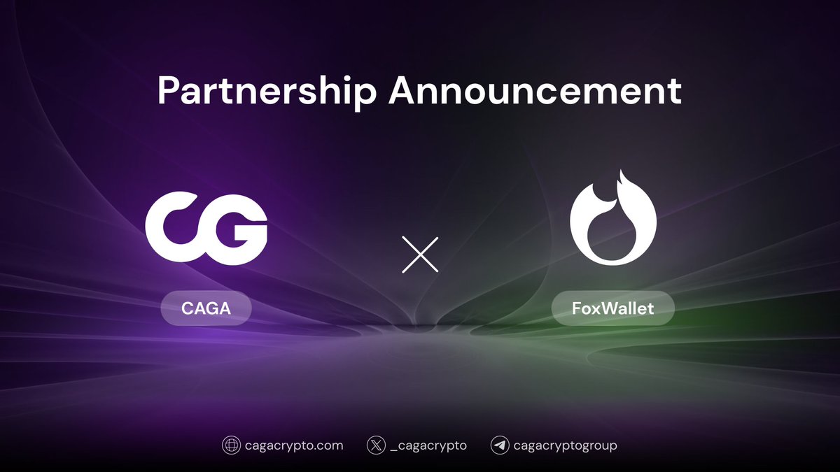 🎉 Exciting news! We've partnered with @FoxWallet to bring you a safe and easy-to-use multi-chain decentralized wallet! 🪂 Now you can access the CAGA Airdrop Campaign with confidence. Together, we're paving the way for the next wave of decentralized innovation. Simply…