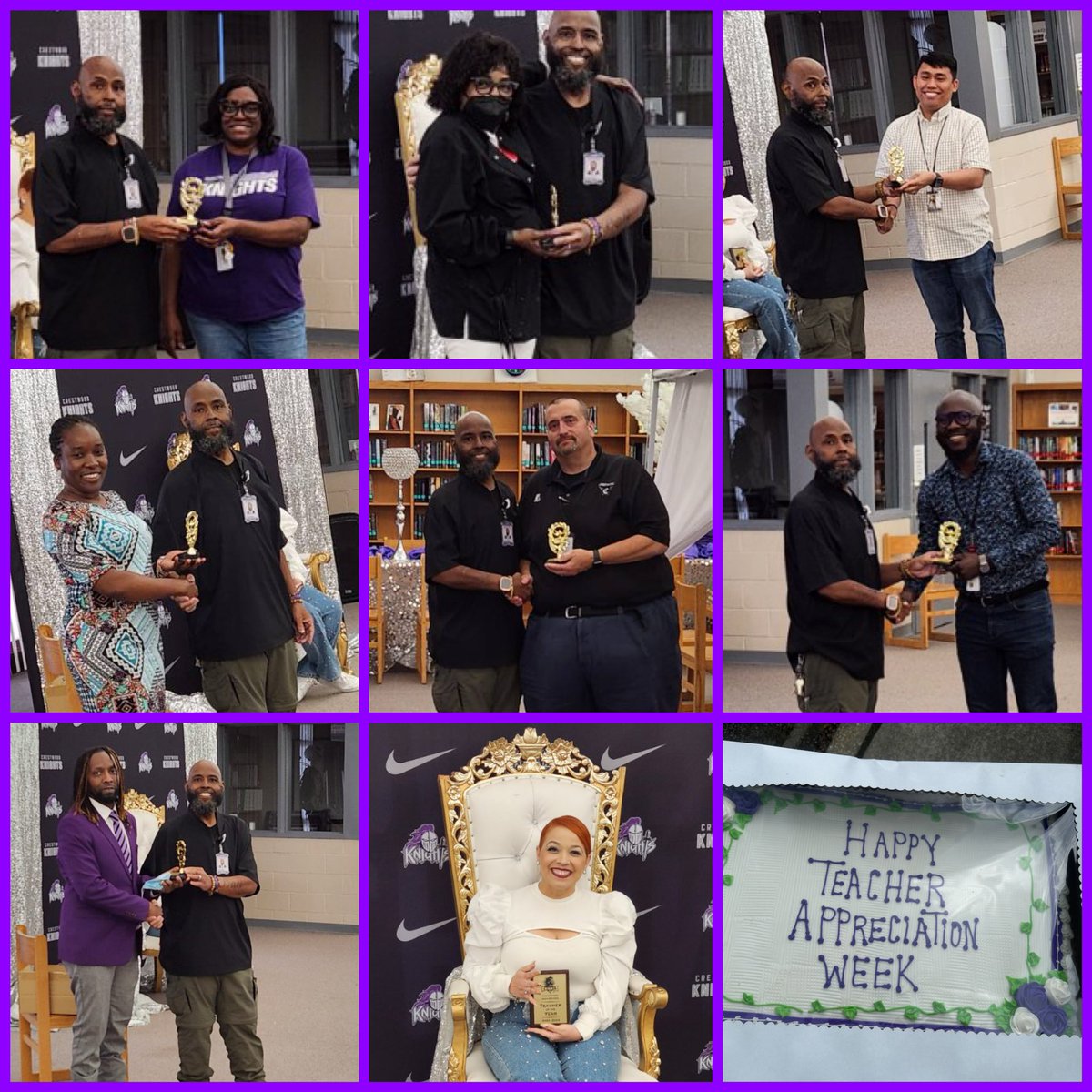 It is Teacher Appreciation Week!!! Those who wake and fight the fight daily please know you are appreciated and valued! To kick off at the Castle we did a Cake and Ice Cream social and gave out staff awards. #ShieldsUp🛡️⚔️