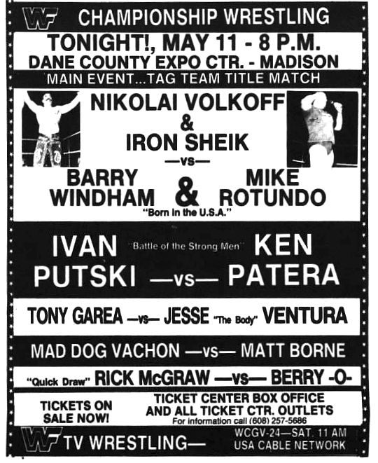 On this day in 1985: The WWF at the Dane County Expo Center, Madison, Wisconsin! 🤼 #WWF #WWE #Wrestling