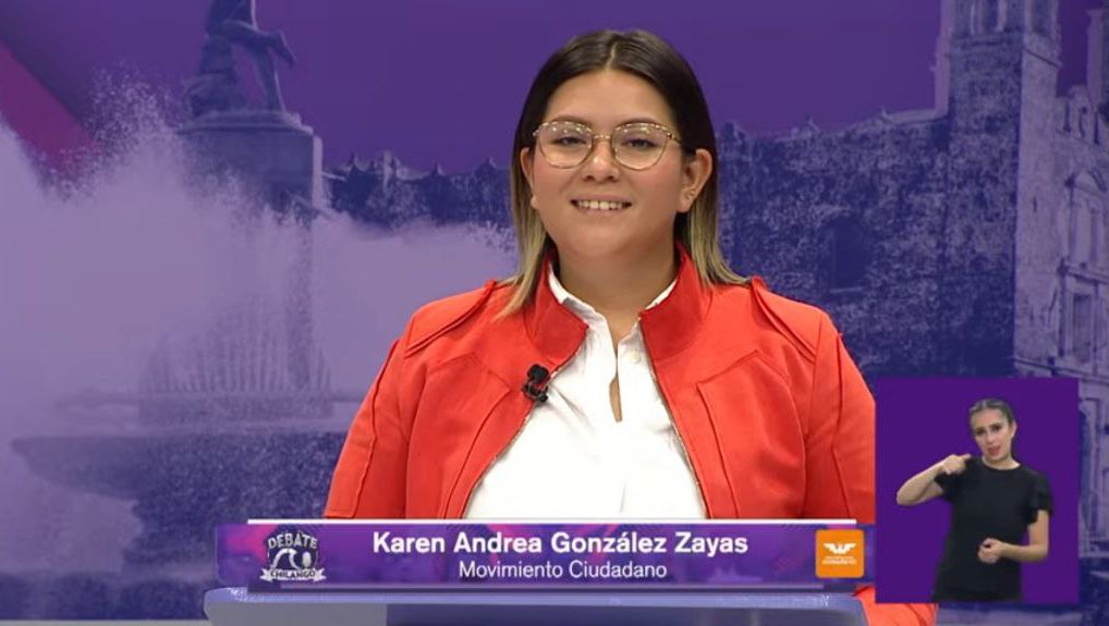 ¡Gracias a Karen González por representar y poner en alto al #MovimientoChilango! Felicidades por tu gran participación en el debate de hoy, ¡estoy seguro de que la #GAM estará muy bien representada contigo!