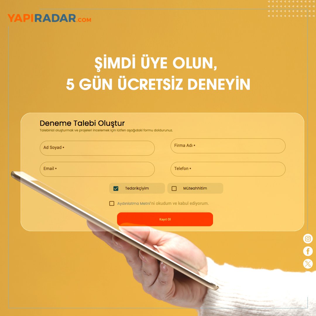 Siz de Yapiradar.com'a üye olun, inşaat dünyasında bir adım öne geçin.

#yapiradar #insaatprojeleri #sanalşantiye #devamedenprojeler #sahaprojeleri #yeniinsaatprojeleri #muteahhit #mimar #santiye #devamedeninşaatlar #projebilgibankası #veribankas