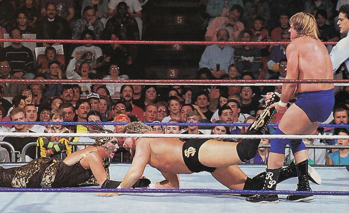 Survivor Series Saturday! Ric Flair, The Mountie, Ted DiBiase & The Warlord faced Roddy Piper, Bret Hart, Virgil & British Bulldog to kick off the 1991 PPV. #WWF #WWE #Wrestling
