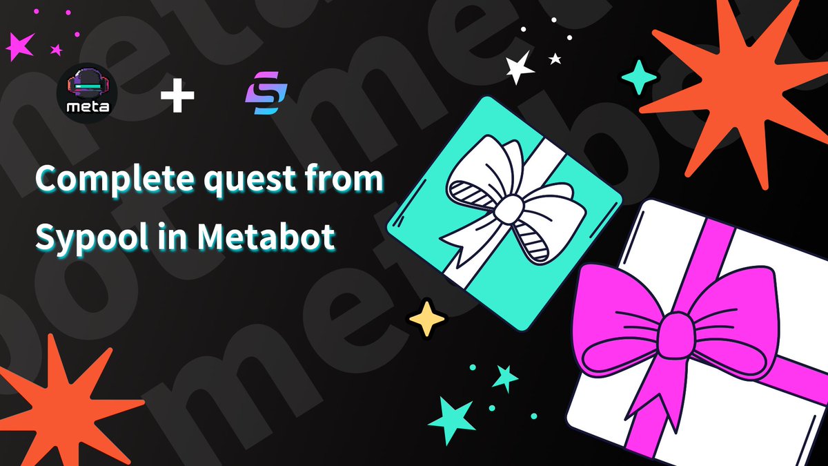 Meta2150s's tweet photo. 📣 New chests are ready!

@SYP_Protocol has joined our beta test! Complete quest to claim your #newbie chest, Metabots!

Your inviting code: C9V34cqtJc
Get Metabot: https://t.co/FfAV83VUaV
Learn about details: https://t.co/fpm2Jtefgb https://t.co/RlA5gpxLw2