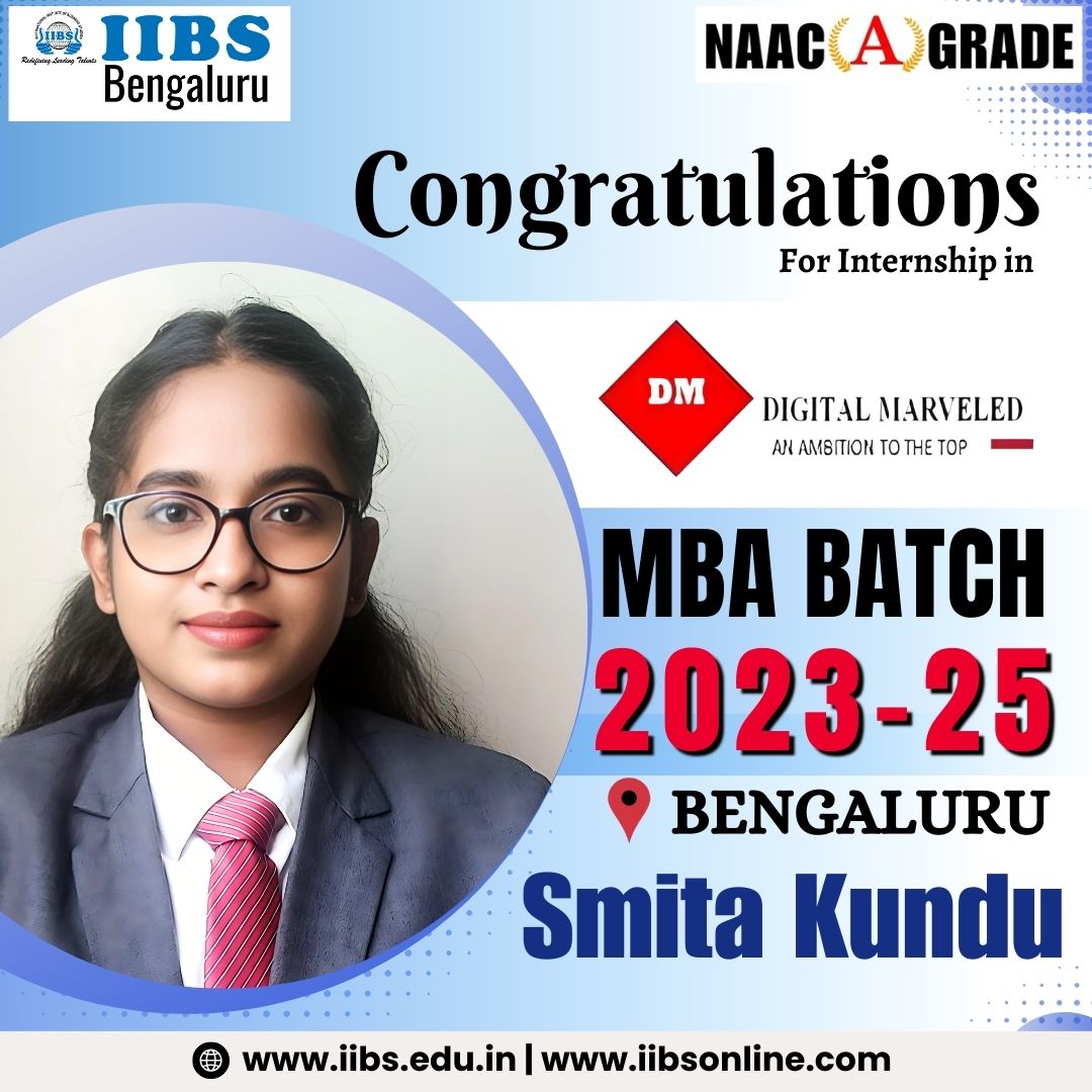 Congratulations to Smita Kundu for securing a campus internship #opportunity at Digital Marveled from the #IIBS #MBA batch 2023-2025! We are incredibly proud of Smita's accomplishment.

#internship #internship2024 #DigitalMarveled #placement #career #bschool #growth #bengaluru