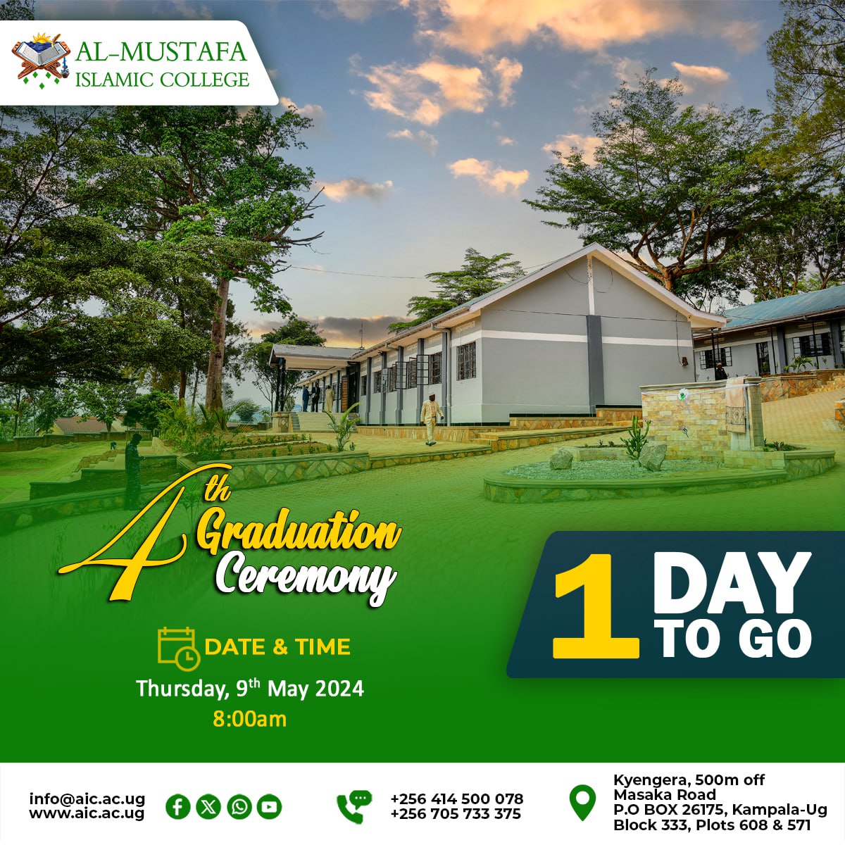 Counting down to our AIC 4th Graduation Ceremony. 1 day to go.
#education #vocationaltraining
@Rukianakadama @OPMUganda @StateHouseUg @UBTEBOfficial @roohallahdehgh1