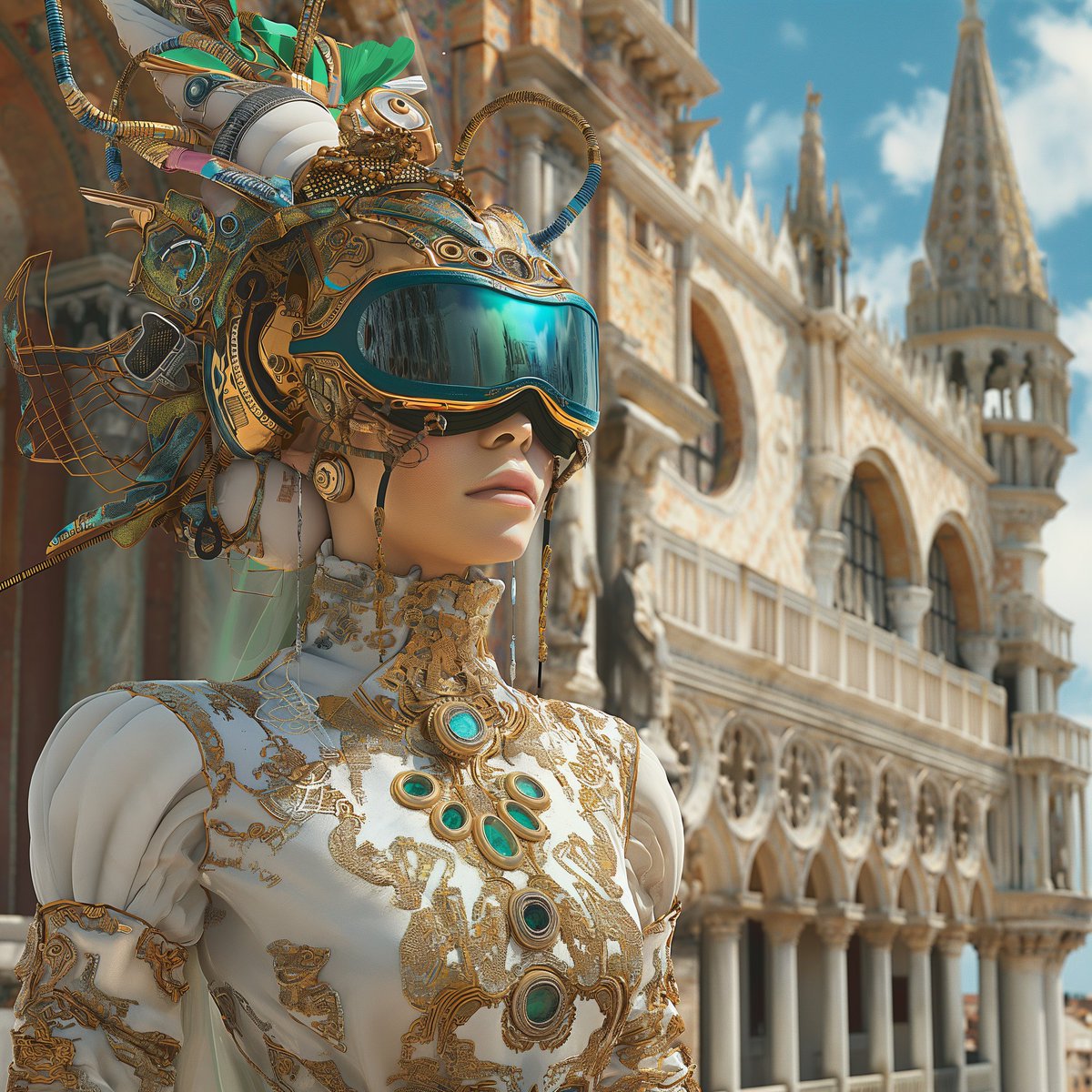 With her #SmartGlasses, Seraphina adds a dash of humor to the tech craze, making even the #Apple #VisionPro wearers chuckle and look good. Dive into her #exquisite  and realistic #AR  #fantasy world.
#Futuristic #Fashion #AnimeArt #TechHumor #AI #WAIFU