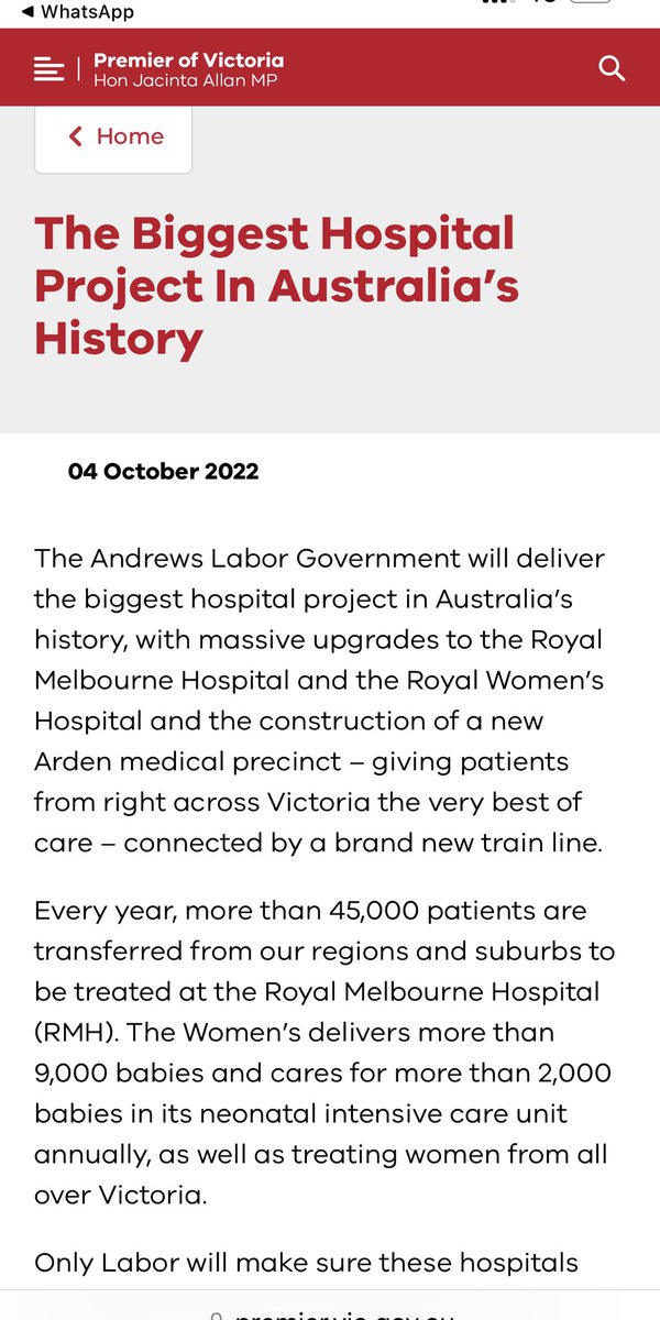Here’s what Labor said in 2022. And today we know it was another con job & broken promise by Labor. They said they could do it all. Labor can’t manage money, can’t manage projects & Victorians are paying the price #springst