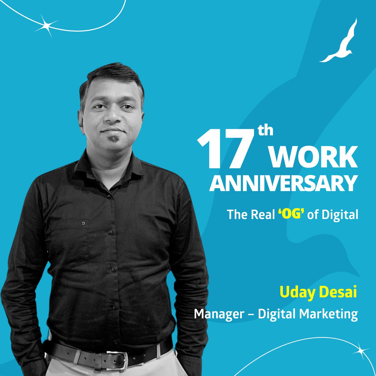 Uday’s sharpness in terms of media planning, extensive experience, and unmatched expertise in every little aspect of digital, truly make him the OG of digital. Here’s wishing him another year of digital excellence.
.
.
.
#SeagullAdvertising #AdvertisingAgency #WorkAnniversary