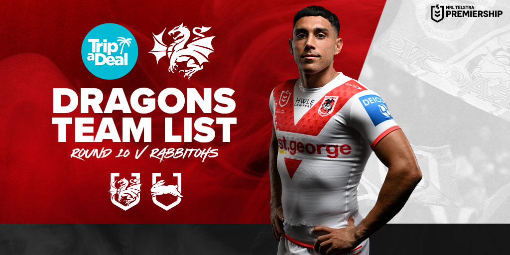 🚨 Team list Tuesday 🔴⚪️ Flano's squad named for Souths bout 🔥 #RedV #Breathefire

🐉 Full squad - - > bit.ly/Rd10Sqd