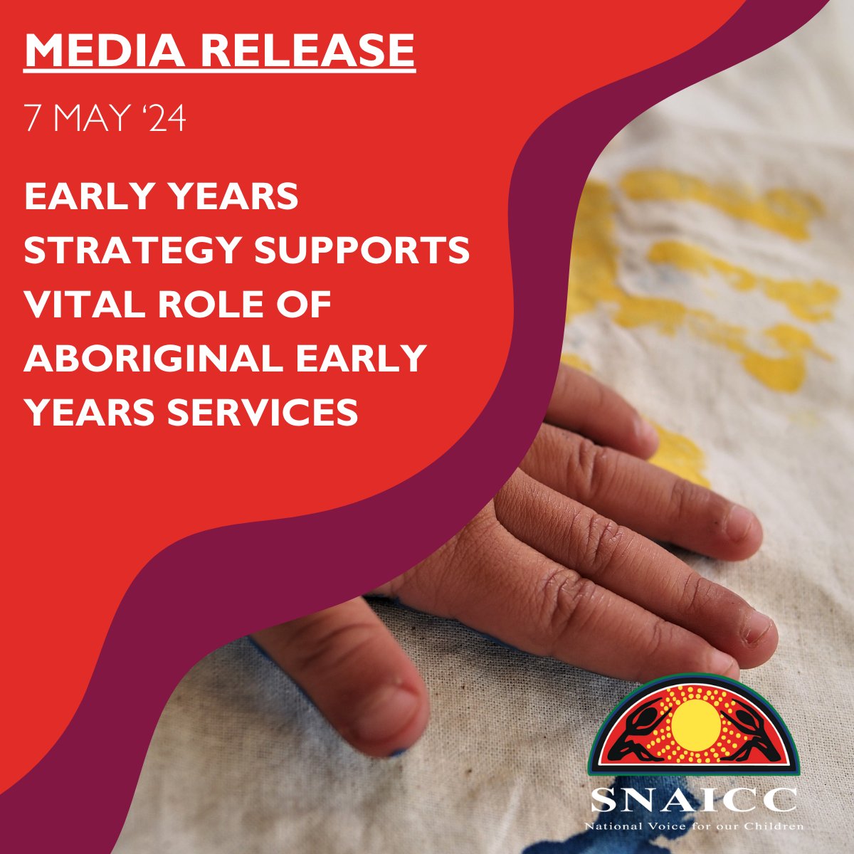 SNAICC Media Release 🗞 Early Years Supports vital role of Aboriginal early years services Read full release here: snaicc.org.au/early-years-st…