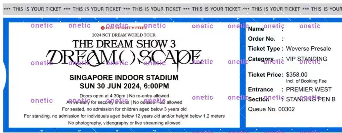 WTS 

NCT DREAM TDS3
SINGSPORE 🇸🇬
HONGKONG🇭🇰
BANGKOK 🇹🇭

VIPs AVAILABLE FOR ALL!
BARRICADES!

TRUSTED WITH 1000+ REFS!
DM IF KEEN!

JOIN OUR TELEGRAM NOW!
t.me/ONETICWORLD

#NCTDREAM 
#NCTDREAM_THEDREAMSHOW3 
#NCTDREAM_WORLDTOUR 
#NCTDREAM_THEDREAMSHOW3_SINGAPORE
