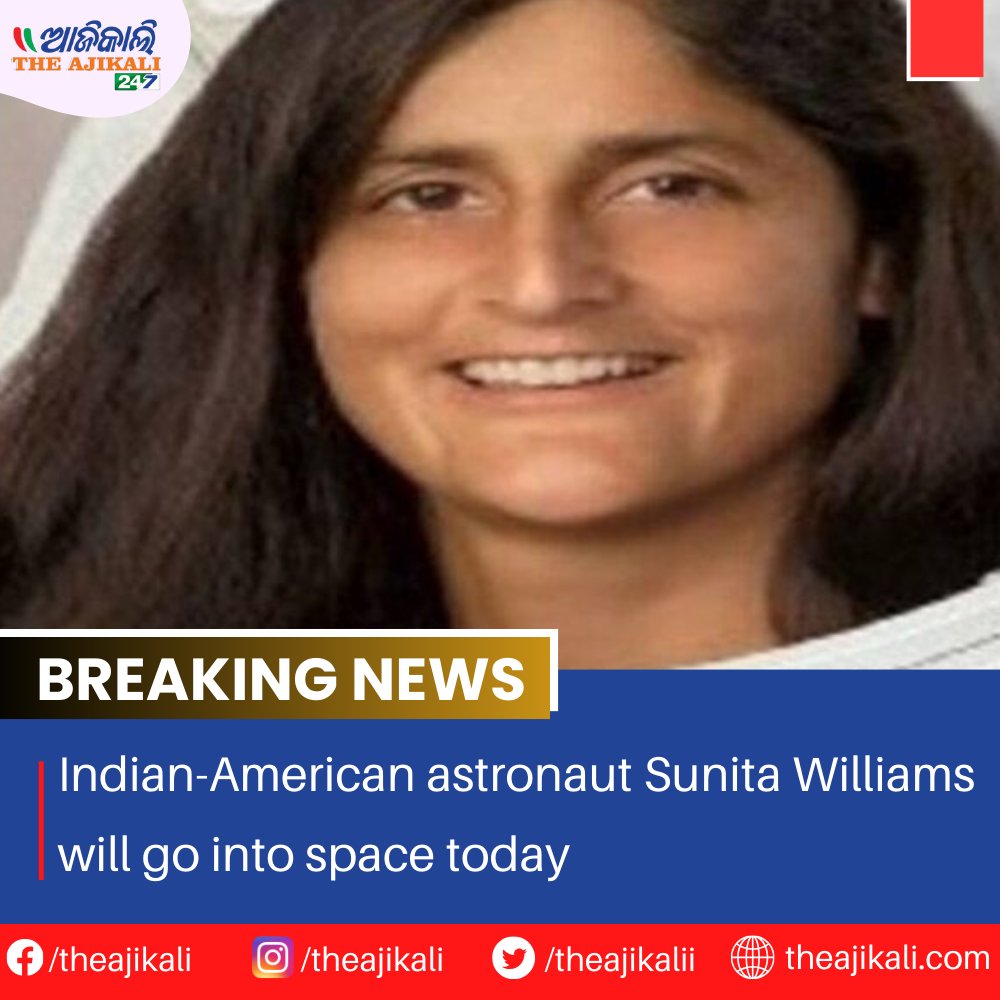 Indian-American astronaut Sunita Williams will go into space today.

To read more- theajikali.com/indian-america…

#SunitaWilliams #IndianAmericanAstronaut #SpaceLaunch #AstronautJourney #IntoTheUnknown #SpaceExploration #InspiringAstronauts #ProudIndian #NASA #SpaceMission