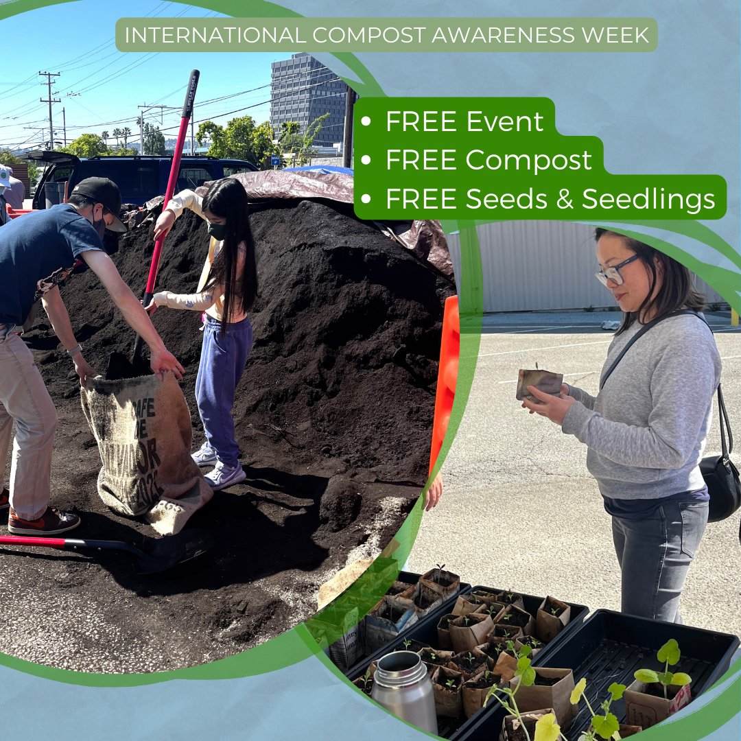 Join us Saturday, 5/11, for #SanMateo 's 🌱Compost, Seeds & Seedling Giveaway! 🌱Learn to reduce waste, get gardening tips & support pollinators! Visit City of San Mateo Corporation Yard (1949 Pacific Blvd) from 10am-2pm for free compost, plant starts, & seeds. See you there!