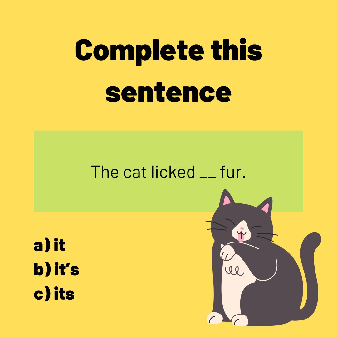 Here's your daily #grammar challenge.🐱