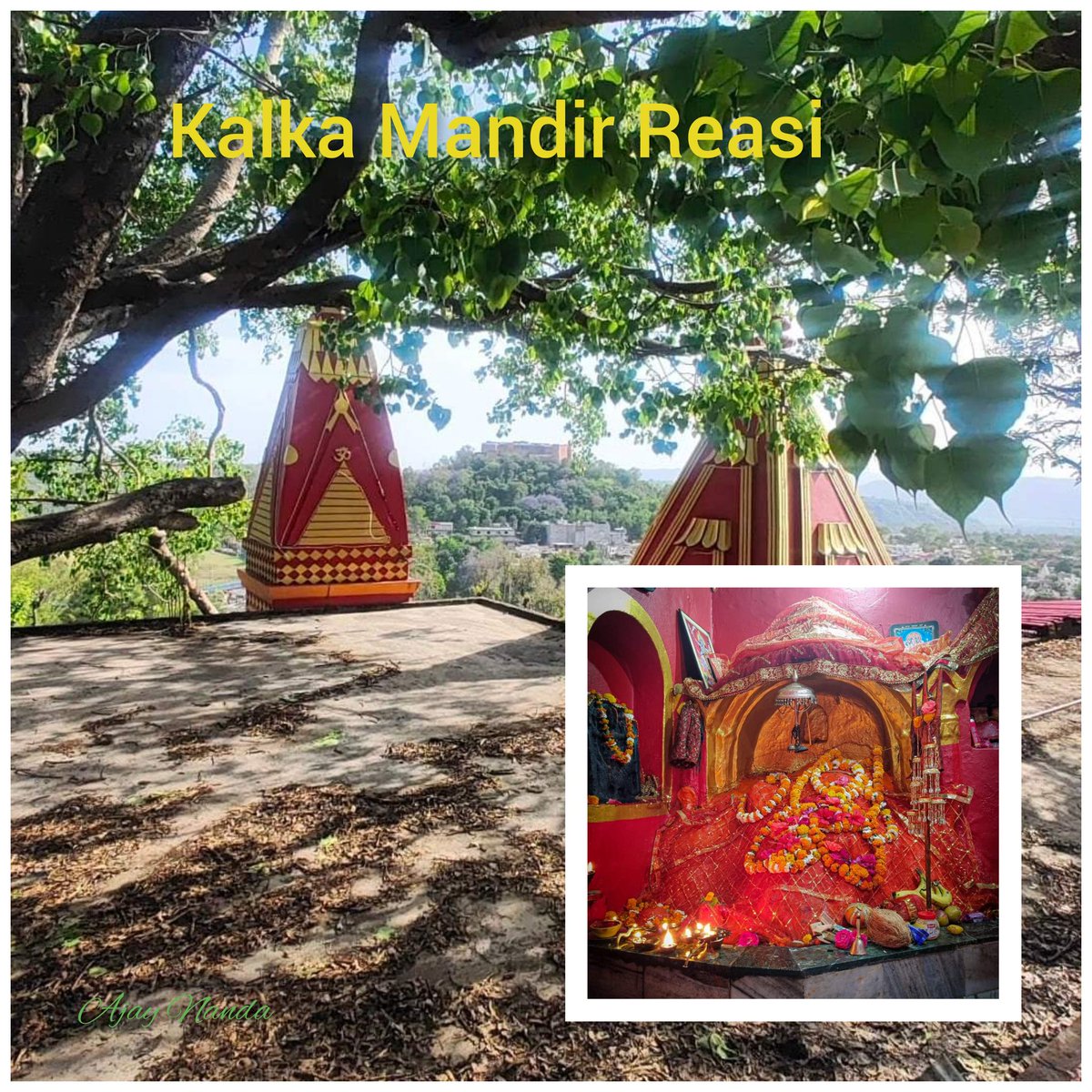 #DekhoApnaDesh
Incredible India 🇮🇳
|| कालका माता मंदिर ||
- #Reasi
Experience serenity at the venerated #KalkaMataMandir, nestled atop a lush, green hill in the historical town of Reasi, Jammu region. Discover this spiritual oasis! 
 #जय_माता_दी 🙏