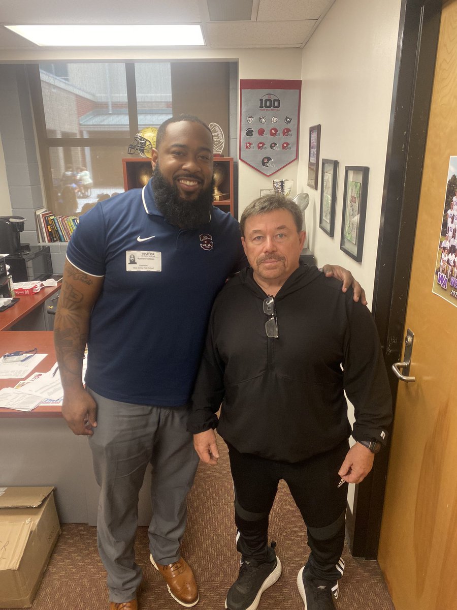 Great to see my guy Coach Rashard Alston from SC State at West Ashley recruiting our Wildcats today.