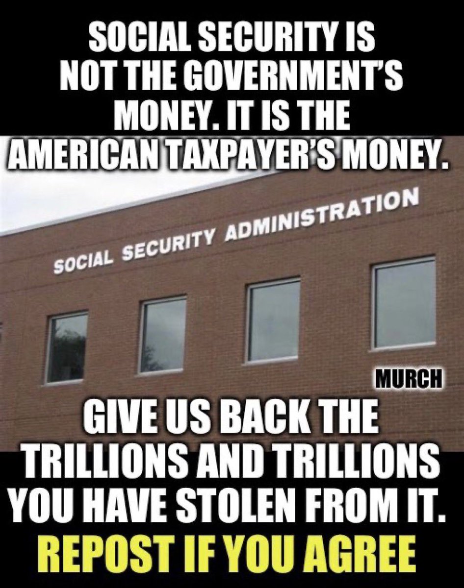 Besides the billions and billions being sent overseas, they have been stealing from our Social Security for decades. The American Tax payer wants their Social Security back! Who wants their money back? 🙋‍♂️