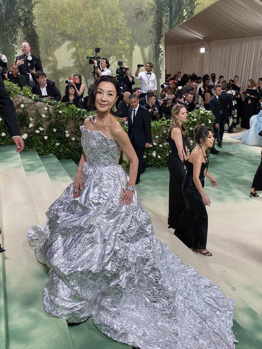 Michelle Yeoh eternally shines as she graces the #MetGala red carpet. ✨